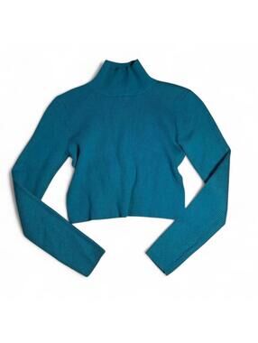 Nasty Gal Teal Backless Turtleneck Top - Women's S/M